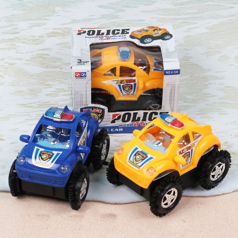 Đồ chơi trẻ em xe ô tô cảnh sát, xe tăng chạy bằng pin AA