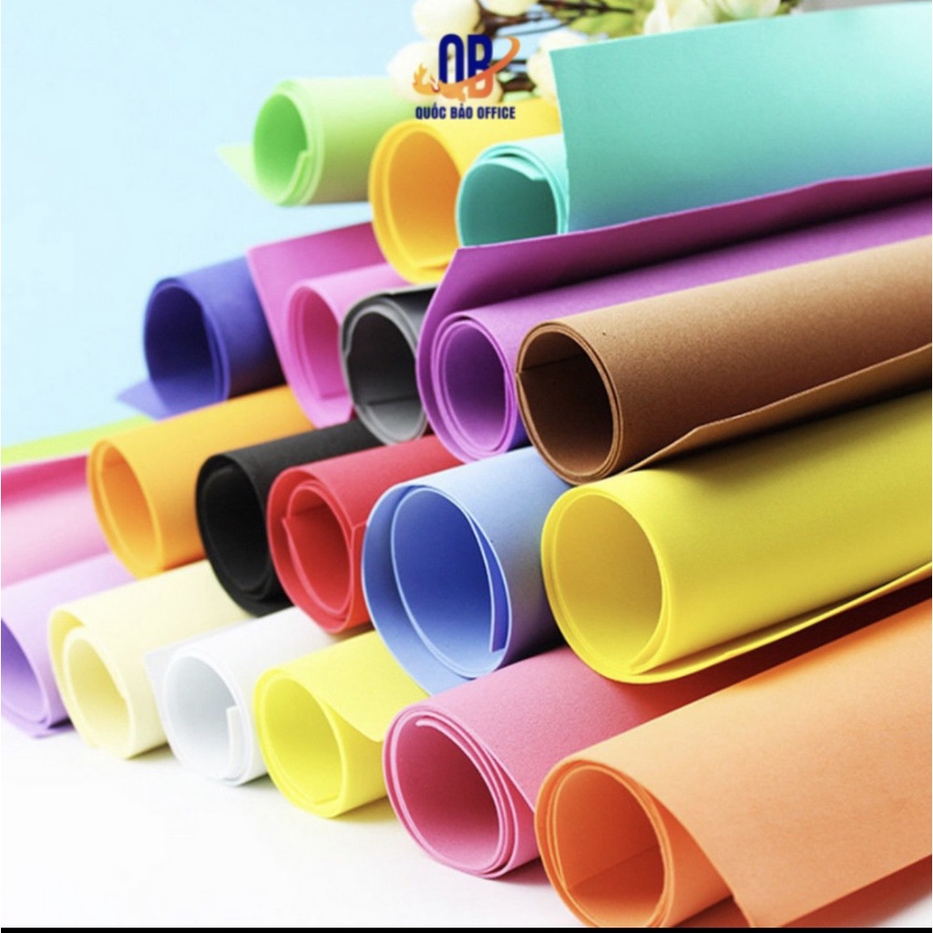 [Kho Sỉ] Xốp Bitis - Mút Xốp Màu Khổ 40*50Cm Đủ Màu - Dày 2 Ly - 1 Tờ