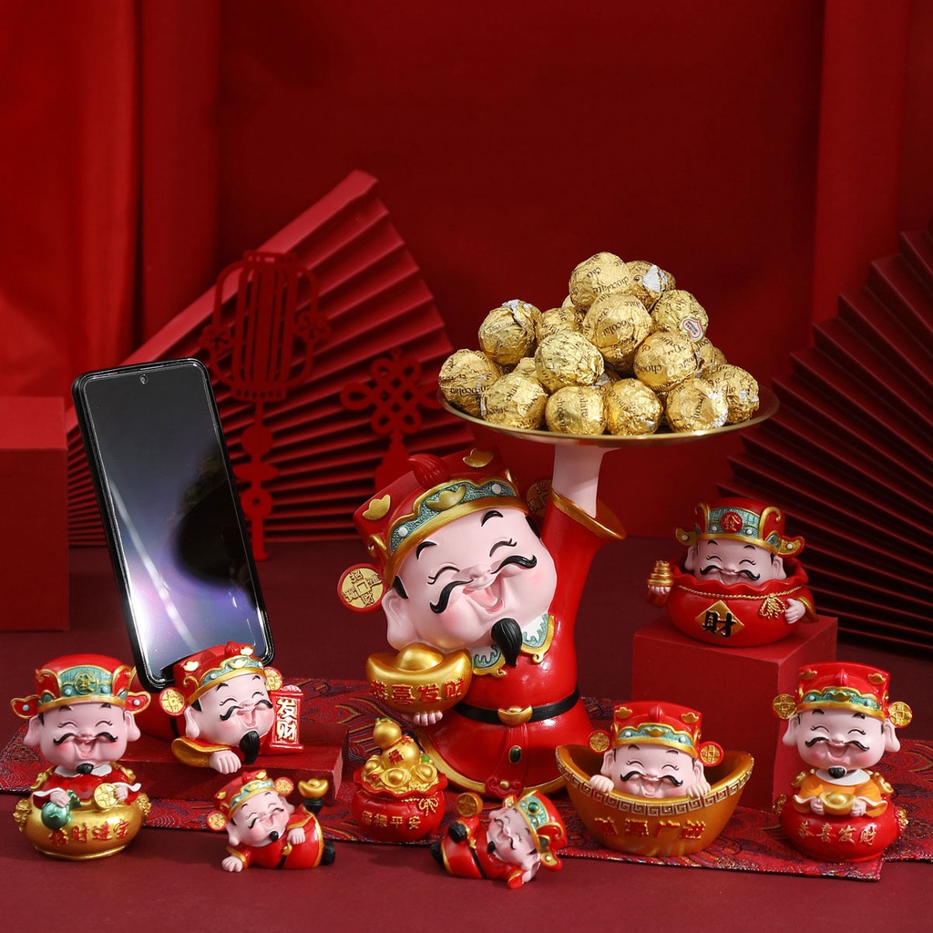 Tượng ông thần tài hũ vàng nhiều kiểu dáng ý nghĩa tài lộc may mắn, đặt bàn làm việc, trang trí nhà cửa-Go Home