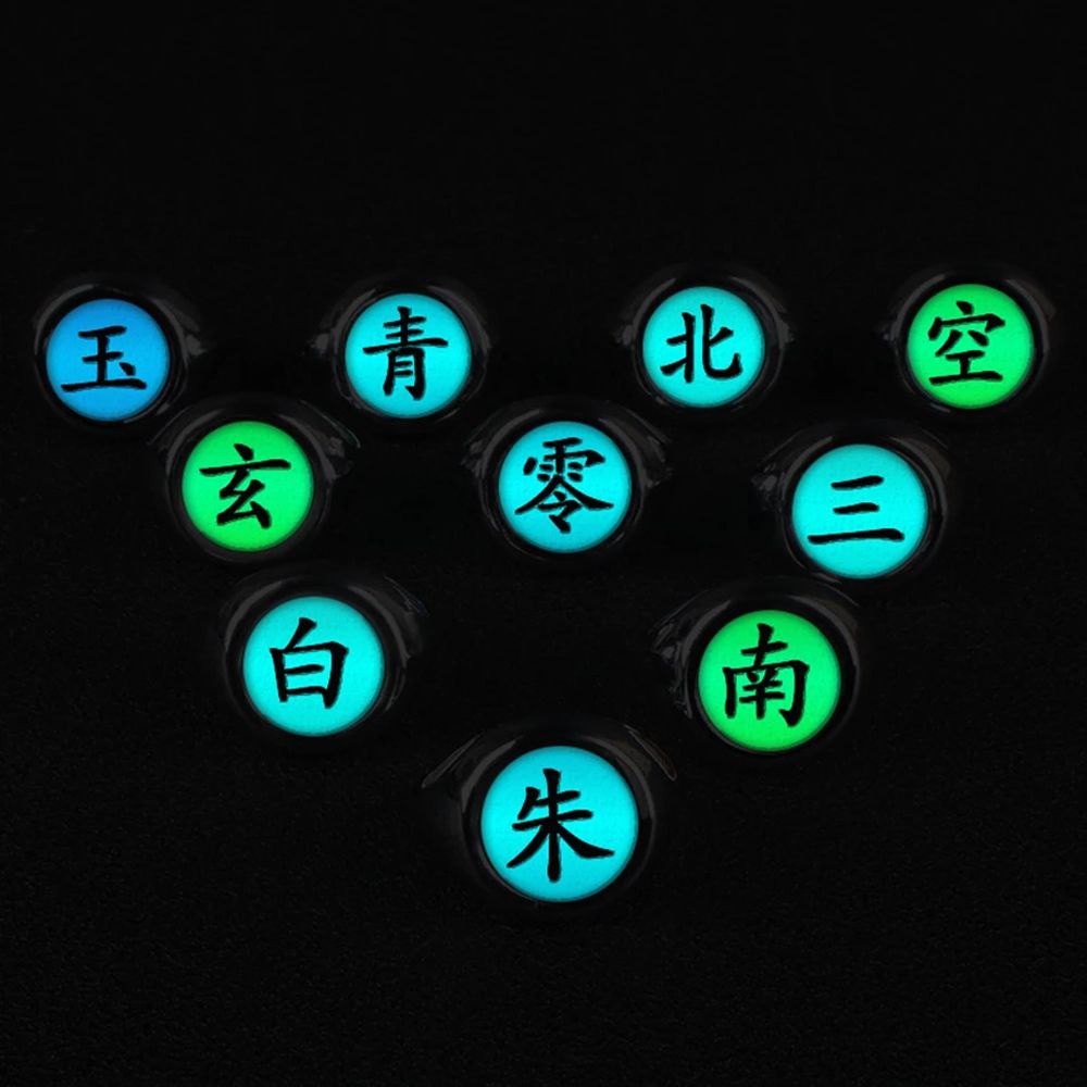 Nhẫn đeo tay dạ quang họa tiết anime Akatsuki phong cách thời trang cho nam và nữ