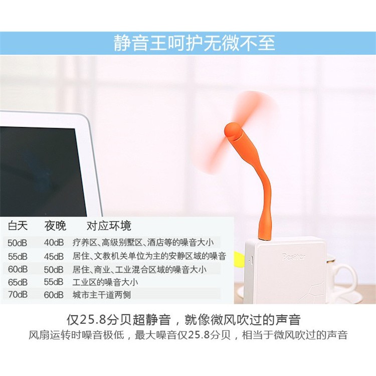 Xiaomi Quạt Usb Mini Để Bàn Hình Rắn Độc Đáo Tiện Dụng