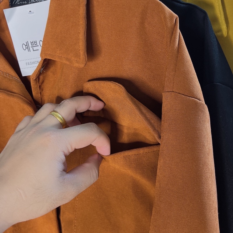 Áo Sơ Mi Nữ Vạt Bầu Trơn Tay Bồng Cánh Dơi_Vải Bố Nhung Gân QC Loại 1 May Kỹ Sắc Sảo_Vải Nhập Sịn Không Xù Bao Giặt Máy