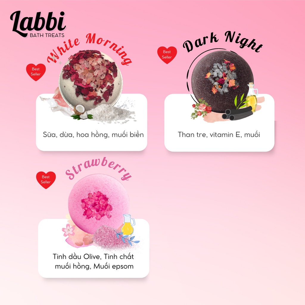 TỔNG HỢP [Labbi] Bath bomb / Viên sủi bồn tắm / Bom tắm