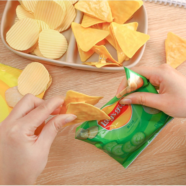 Kẹp Miệng Túi, Kẹp Giấy, Tài Liệu Hình Snack Khoai Tây Đáng Yêu