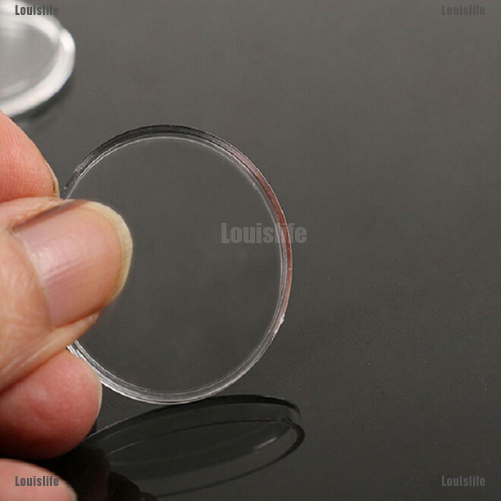 Set 10 Hộp Tròn Trong Suốt Đựng Tiền Xu 25mm