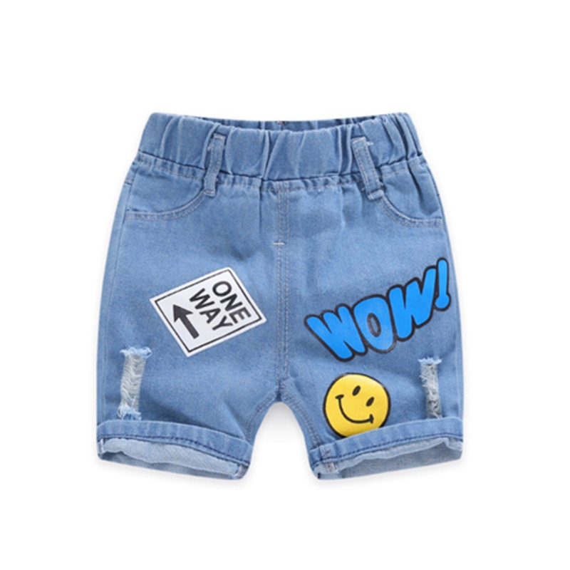 Quần Short Jeans In Họa Tiết Hoạt Hình Thời Trang Mùa Hè Dành Cho Bé Trai 2-7 Tuổi