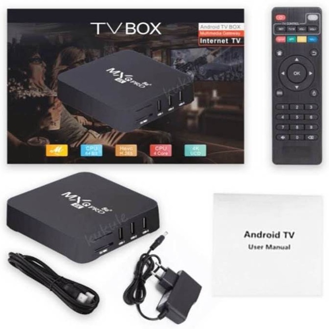 MXQ Pro Android TV Box 4K 5G Wifi Quad Core Smart TV Box