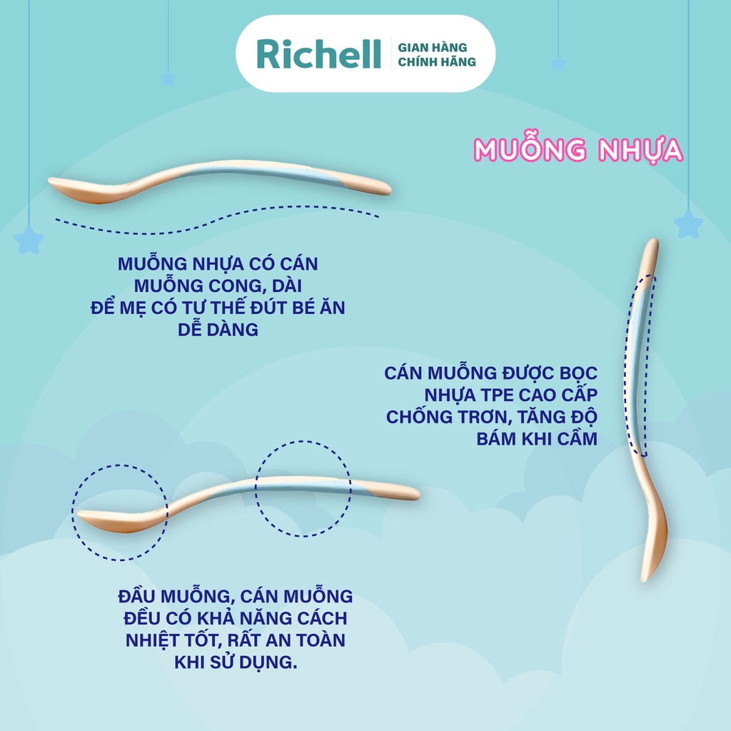 Bộ muỗng mềm và muỗng nhựa TLI Richell Nhật Bản | Baby