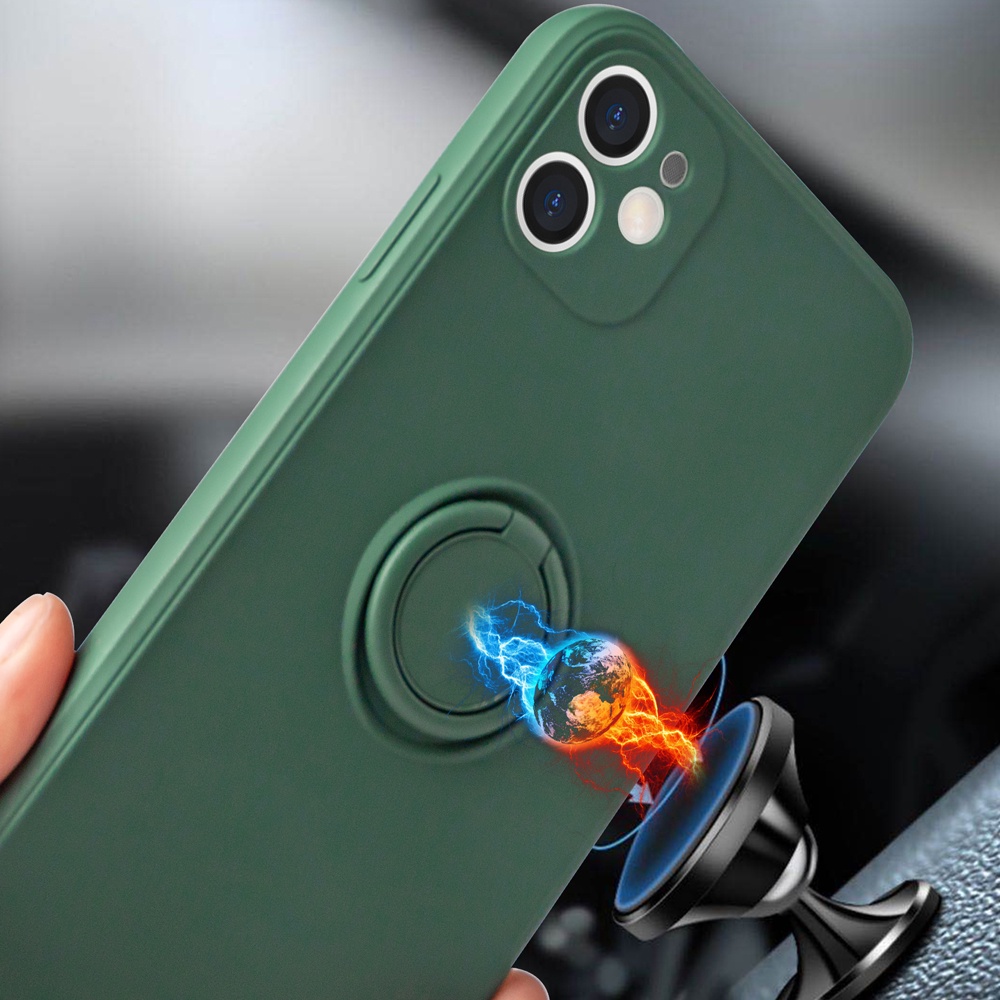 Ốp điện thoại silicon gắn giá đỡ mềm thích hợp cho iPhone 7 8 Plus SE 2020 X XR XS Max 11 12 13 Pro Max 12 13 Mini