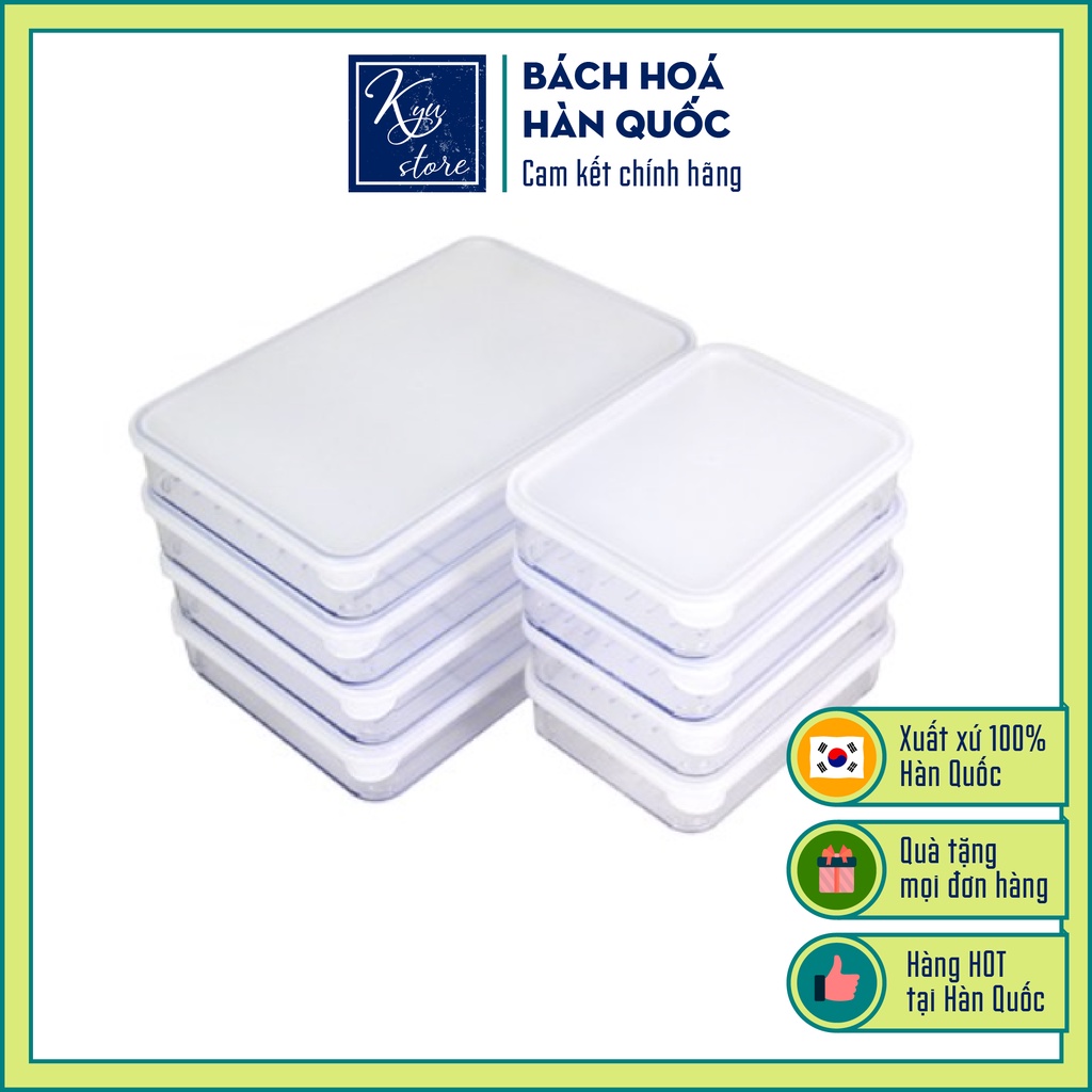 [Hàng chính hãng] Bộ 8 Hộp Trữ Đông Tủ Lạnh Hộp Đựng Thực Phẩm 2 Kích thước (600ml và 300ml) Chất Liệu Nhựa Cao Cấp An Toàn Có Nắp Đậy Silicook Hàn Quốc