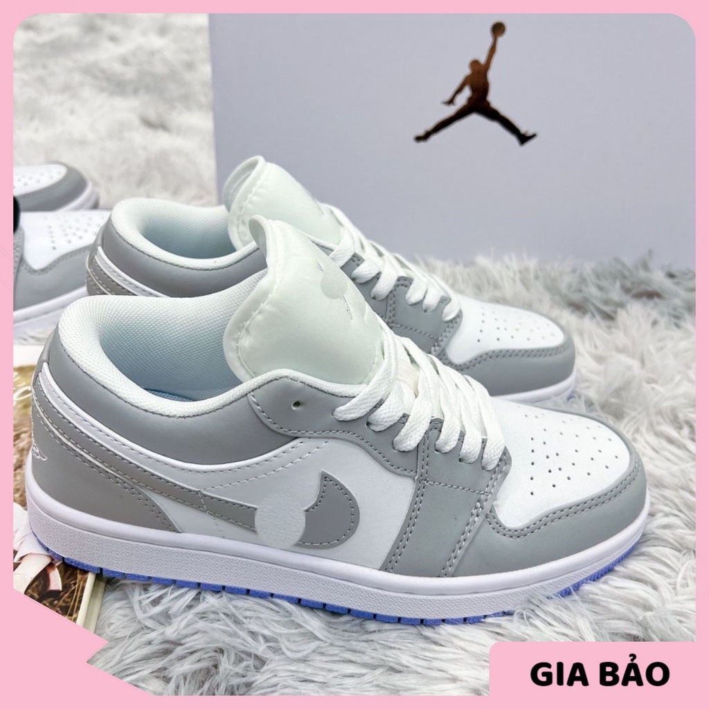 🎀 SIÊU HÓT 🎀 Giày Sneaker Jordan xám tro cổ thấp nam nữ cao cấp full box + bill