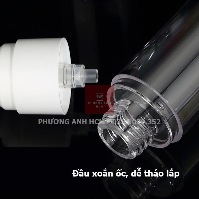 Chai Hút Chân Không 30ml/50ml - Chai Lọ Nhựa Trong Suốt Xịt Nhỏ Giọt Hút Chân Không - Chai Chiết Mỹ Phẩm