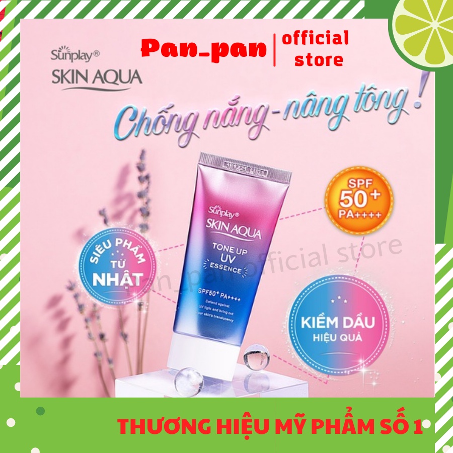 Kem chống nắng dành cho da khô/thường Sunplay Skin Aqua Tone Up UV Essence Lavender SPF50+ PA++++