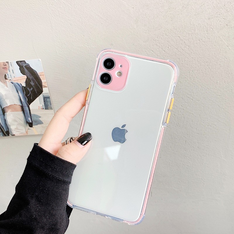 Ốp lưng iphone Full Cam viền màu chống trượt 6/6plus/6s/6splus/7/7plus/8/8plus/x/xr/xs/11/12/13/pro/max/plus/promax | BigBuy360 - bigbuy360.vn