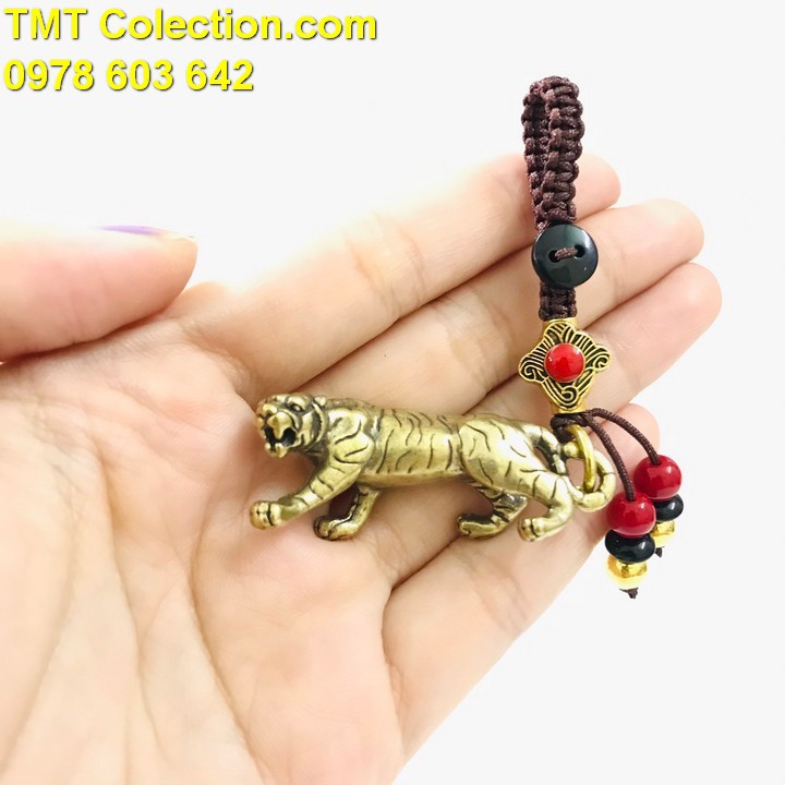 Móc Khóa Tượng Đồng Con Cọp Dùng để làm móc khóa, trưng trên bàn, làm quà tặng lưu niệm - TMT Collection - SP005216
