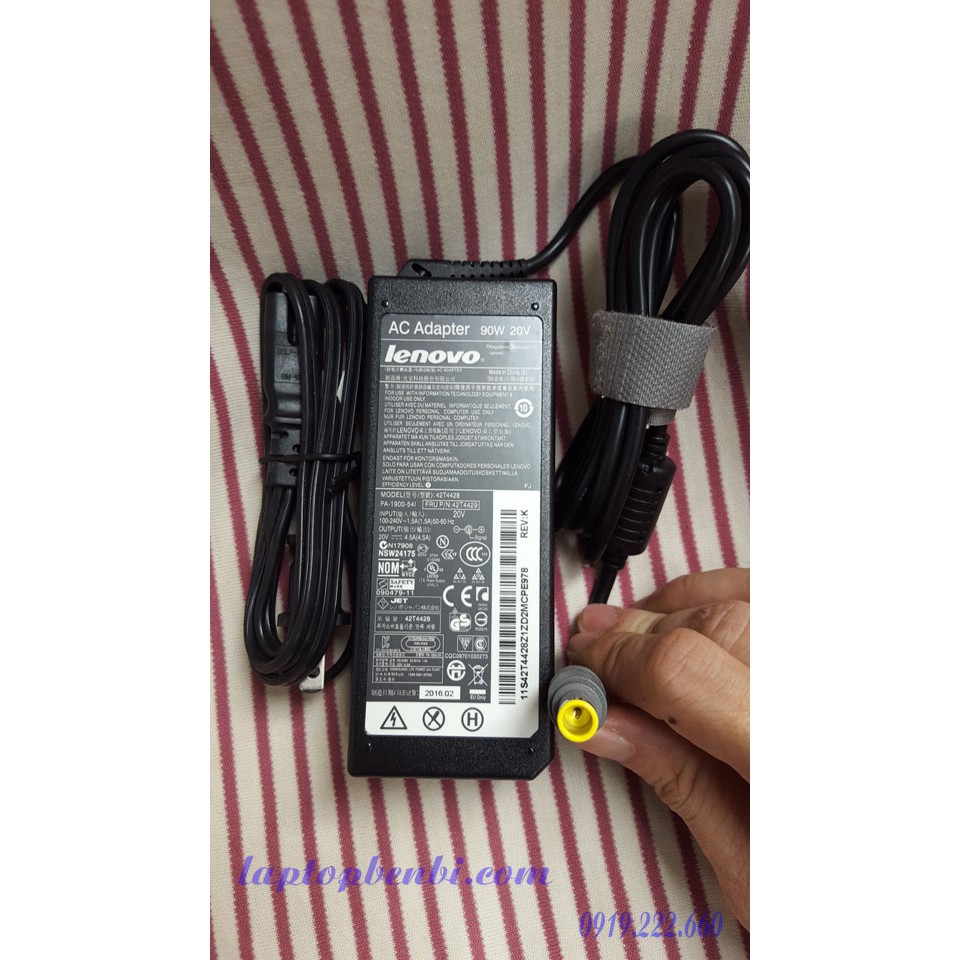 Adapter Lenovo 90w (20v-4,5A) đầu tròn | Sạc laptop lenovo thinkpad X220,x230,T420,T430