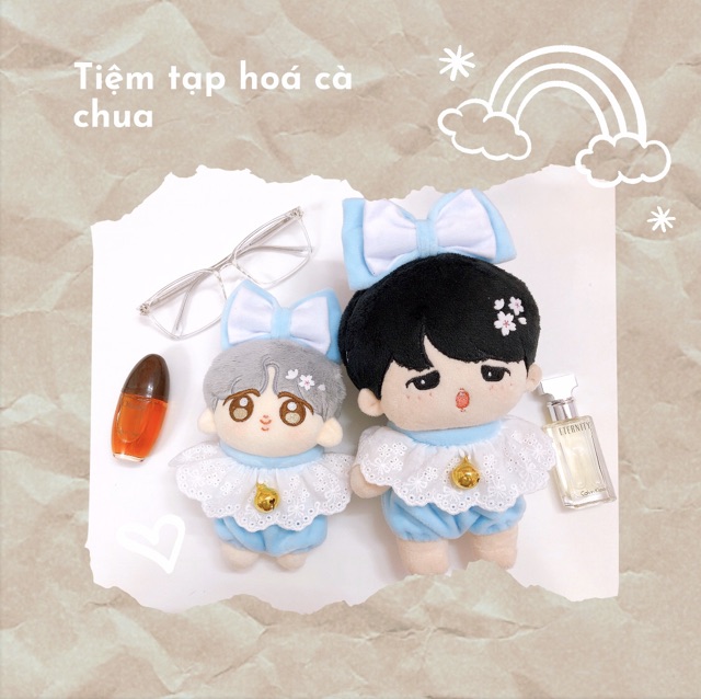 Outfit yếm sịp chuông cho doll 15cm và 20cm