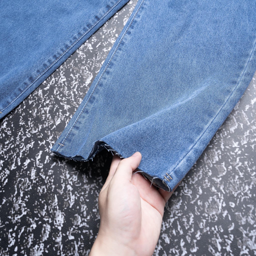 Quần Baggy Ống Rộng Jean Nữ Lưng Cao Trơn Loang 2 Màu Kiểu ULZZANG | WebRaoVat - webraovat.net.vn