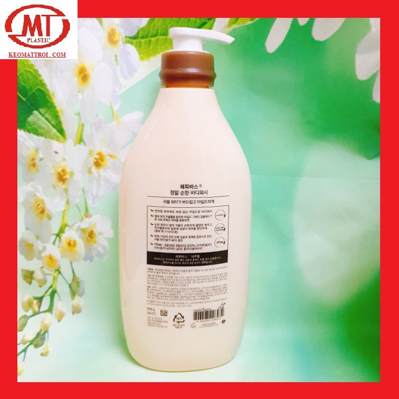 [chính hãng-giá sỉ ] Sữa tắm Happy Bath trắng da hương lúa mạch 900ml Hàn Quốc