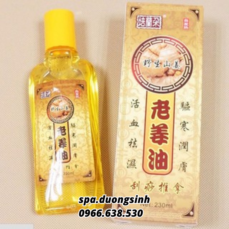 Tinh Dầu Gừng Nóng Massage Body, Dầu Nóng Chải Đả Thông Kinh Lạc, Giảm Béo Spa Dưỡng Sinh - Dung tích 230ml