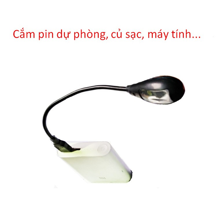 Đèn usb có nút bấm điều chỉnh độ sáng, tắt mở