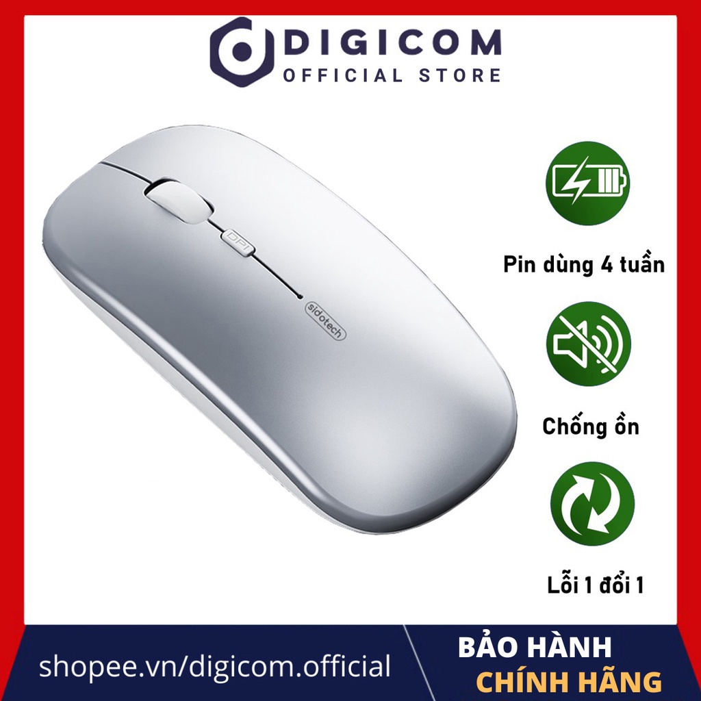 Chuột máy tính không dây - Chuột không dây tự sạc pin Inphic MP1 không ồn sạc 1 lần dùng 4 tuần cho Laptop Macbook PC