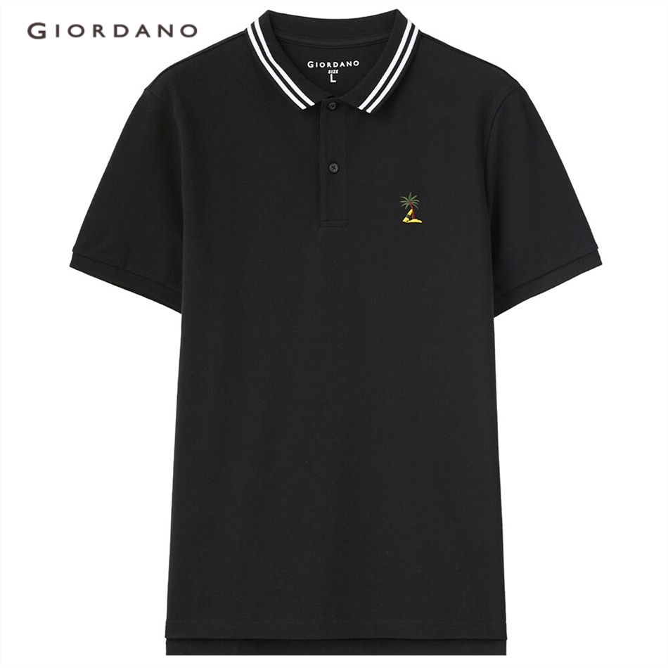 Áo thun polo GIORDANO 13011013 thêu hình độc đáo dành cho nam | BigBuy360 - bigbuy360.vn