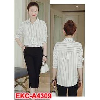 áo sơ mi nữ kẻ phong cách