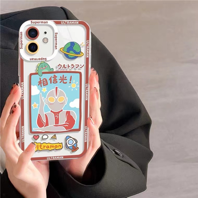 Ốp Điện Thoại Silicon Trong Suốt In Hình Ultraman Cho IPhone 13 12 11 Pro MAX Mini 6 6s 7 8 Plus X XS MAX XR