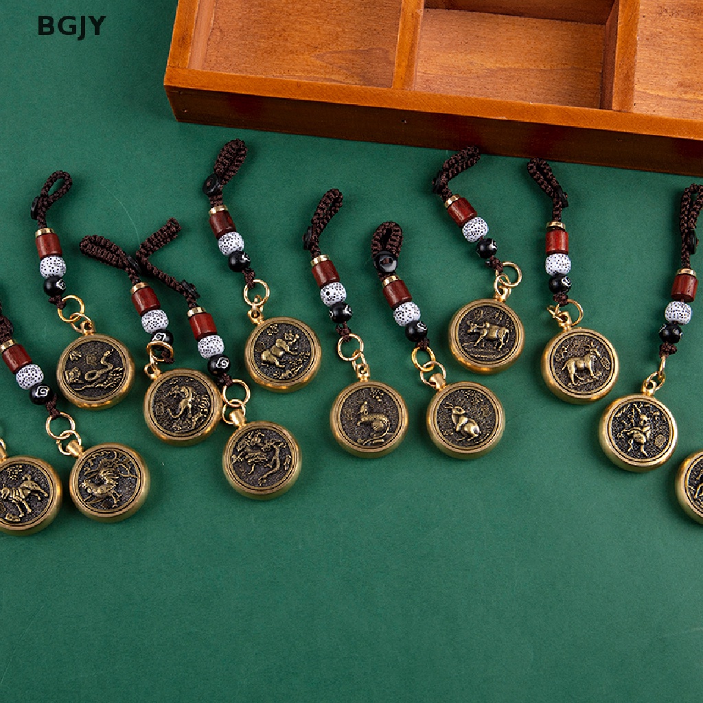 Bgjy Móc Chìa Khóa Bằng Đồng Thau Hình Động Vật Giàu Có Một Bên Làm Mặt Dây Chuyền Thủ Công Trang Trí Xe Hơi Mới