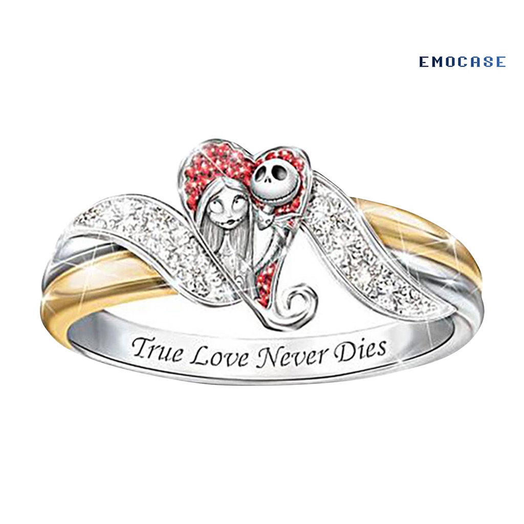 Nhẫn Hợp Kim Hình Trái Tim Đính Đá Nhiều Màu Sắc