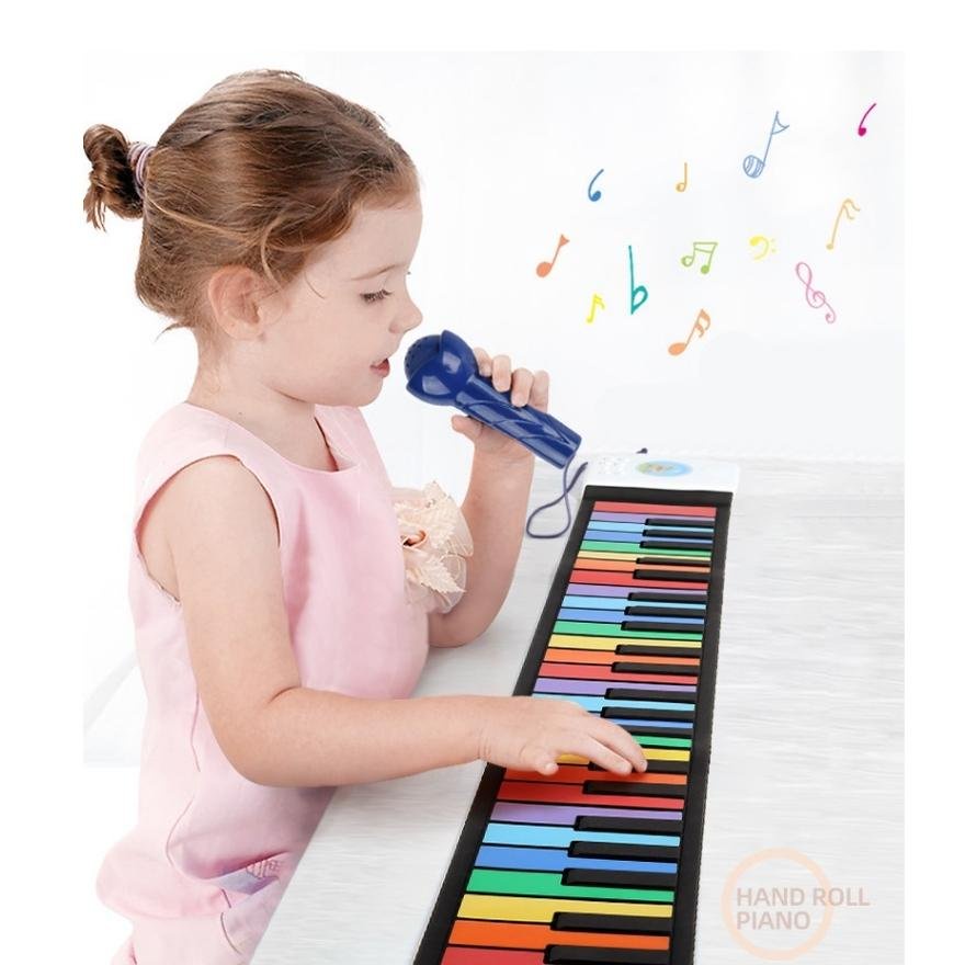 Đàn Piano Midi Điện D20 Dạng Cuộn Tiện Lợi, Đàn Dành Cho Bé Đánh Thức Khả Năng Âm Nhạc