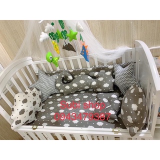 Đệm cũi 65x98cm ,đệm bông ép tinh khiết + ga chun +ga chống thấm