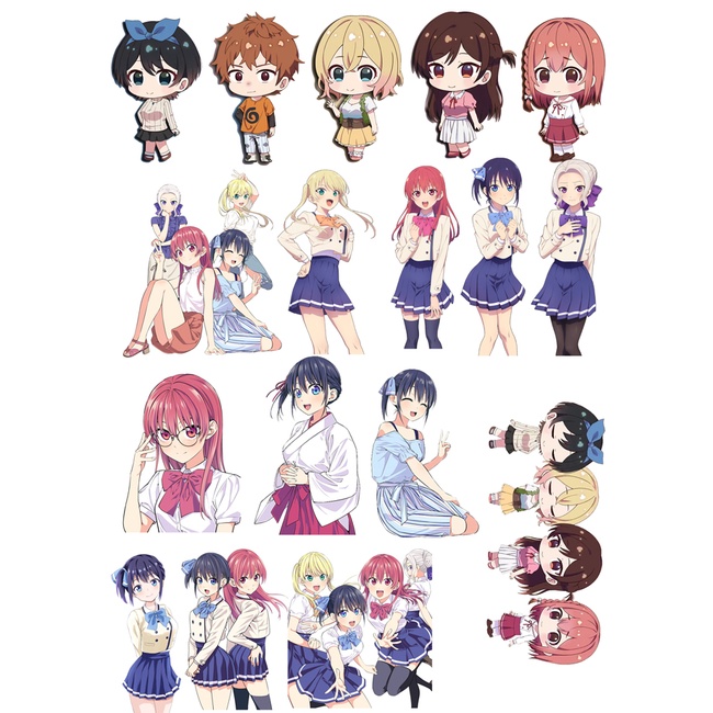Sticker hình dán Kanojo mo Kanojo (Girlfriend, Girlfriend)