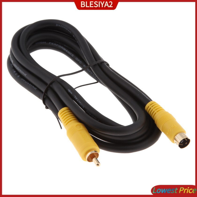 1 Dây Cáp Chuyển Đổi Từ S-Video 4pin Sang Rca Male Tv 1.8m