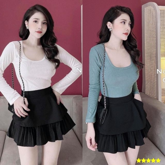 [Hàng Đẹp] Váy Ngắn Xếp Ly 2 Tầng Siêu Xinh | BigBuy360 - bigbuy360.vn