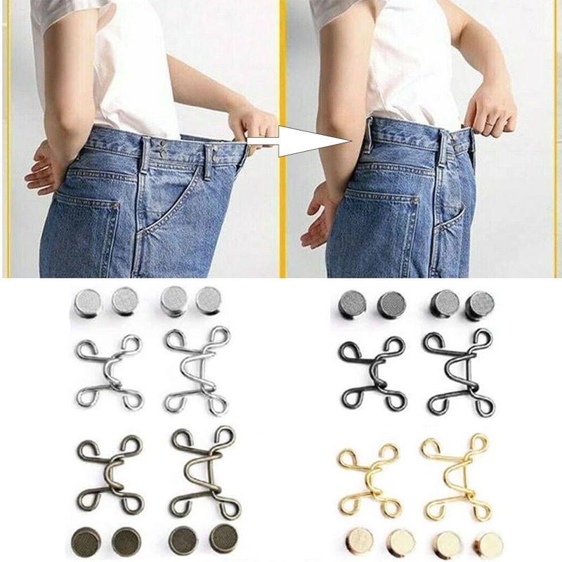 Móc và mắt cài thu gọn lưng quần không cần đục lỗ 27/ 32mm dành cho cả nam và nữ