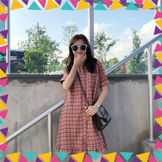 [ULZZANG]ĐẦM ULZZANG ĐẦM ĐUÔI CÁ SỌC CARO[ORDER]