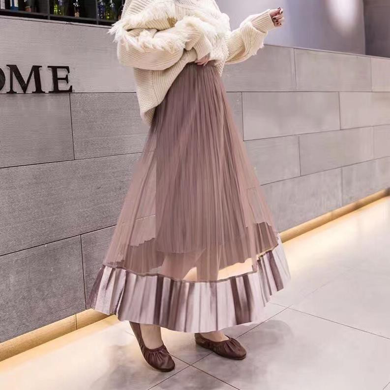 Chân Váy Xếp Ly Dáng Dài 2 Lớp Cực Điệu Cực Xinh | BigBuy360 - bigbuy360.vn