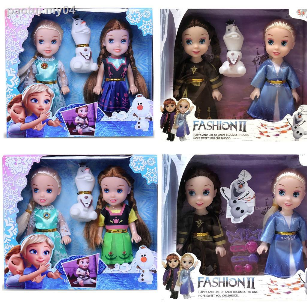DISNEY ▨☾☈Set 3 Búp Bê Barbie Công Chúa Elsa Anna Olaf Cho Bé Gái