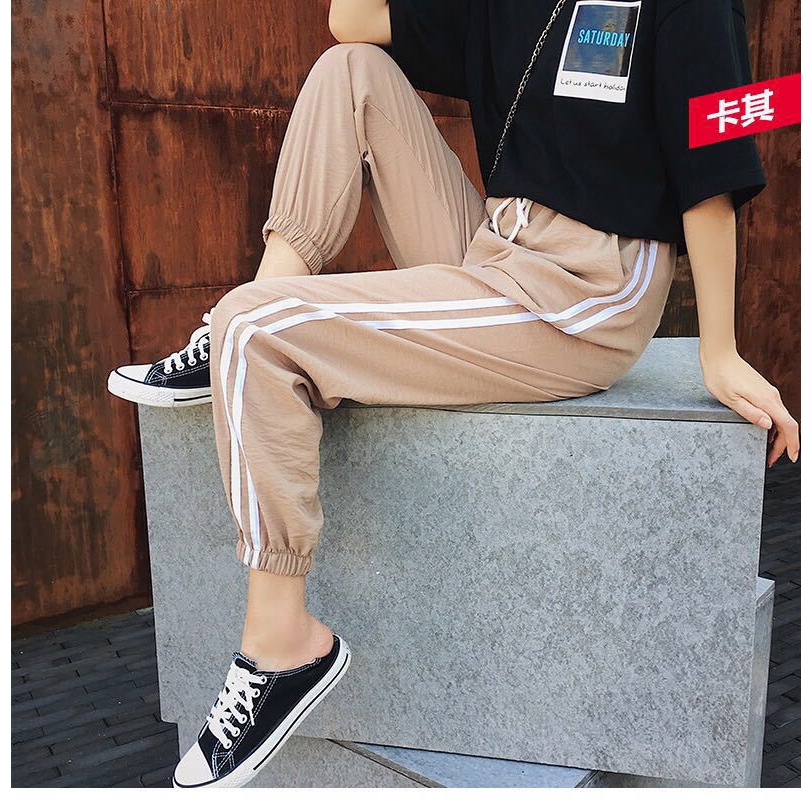 Ged♥[Fashion]Summer Black Lloose Korean Version Of The Wild Nine Pants | BigBuy360 - bigbuy360.vn