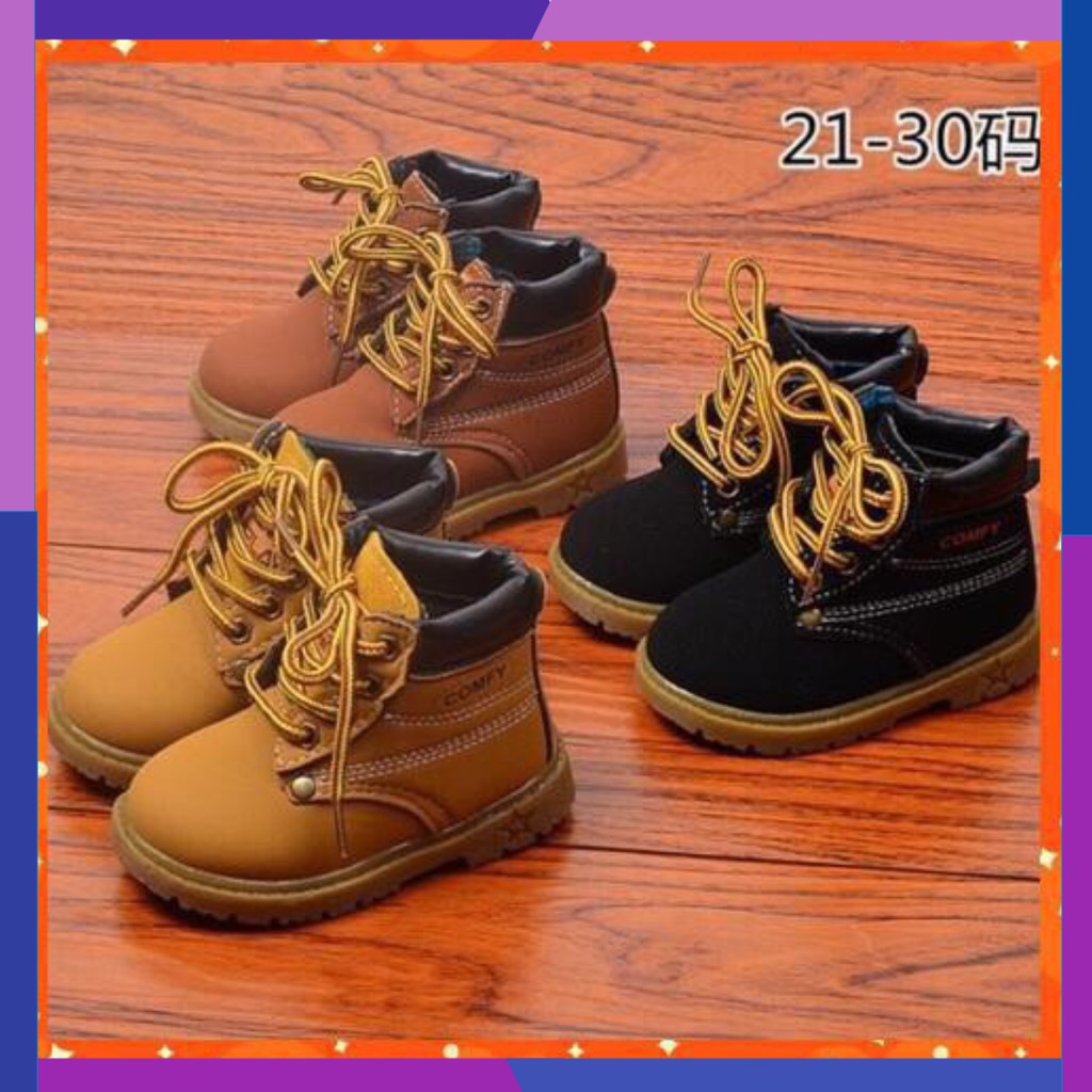 Giày boot cổ cao cho bé trai cá tính
