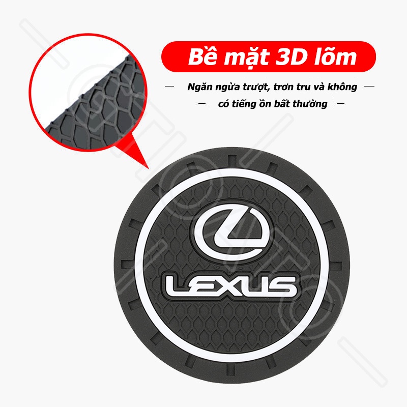 GTIOATO Lót Ly Xe Hơi Chống Trượt Miếng Lót Cốc Xe Ô Tô Miếng Lót Ly Xe Ô Tô Trang Trí NộI ThấT Ô Tô Cho Lexus NX RX300 GS350 RX330 UX RX350 IS300 IS ES200 ES300H ES LS460 RX270 IS250 UX200 GS 570 RX450H ES350 CT IS200T LS500 RX UX250 NX350 LM