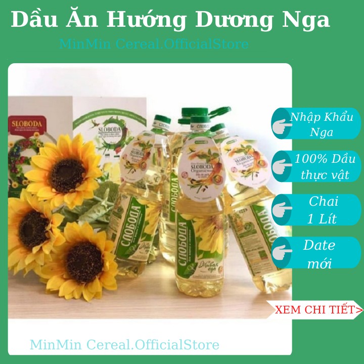 Dầu Ăn Hướng Dương Nga organic sloboda.Dầu Ăn Thực Vật Hướng Dương,Dầu Ăn Hữu Cơ