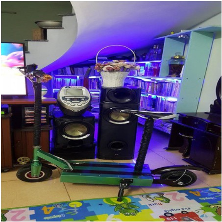 Bộ chế xe scooter đường kính 20cm cả lốp.8 inch. kít chế xe scooter, kit chế xe lăn điện, kit chế xe điện chở hàng NAMHP