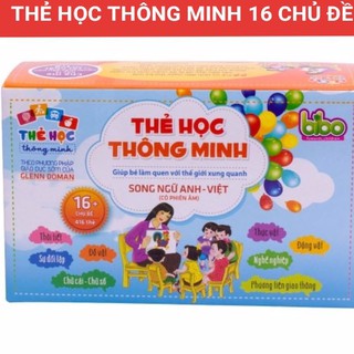 Thẻ học thông minh 📚 freship📚 bộ thẻ học thông minh song ngữ việt anh 16 chủ để