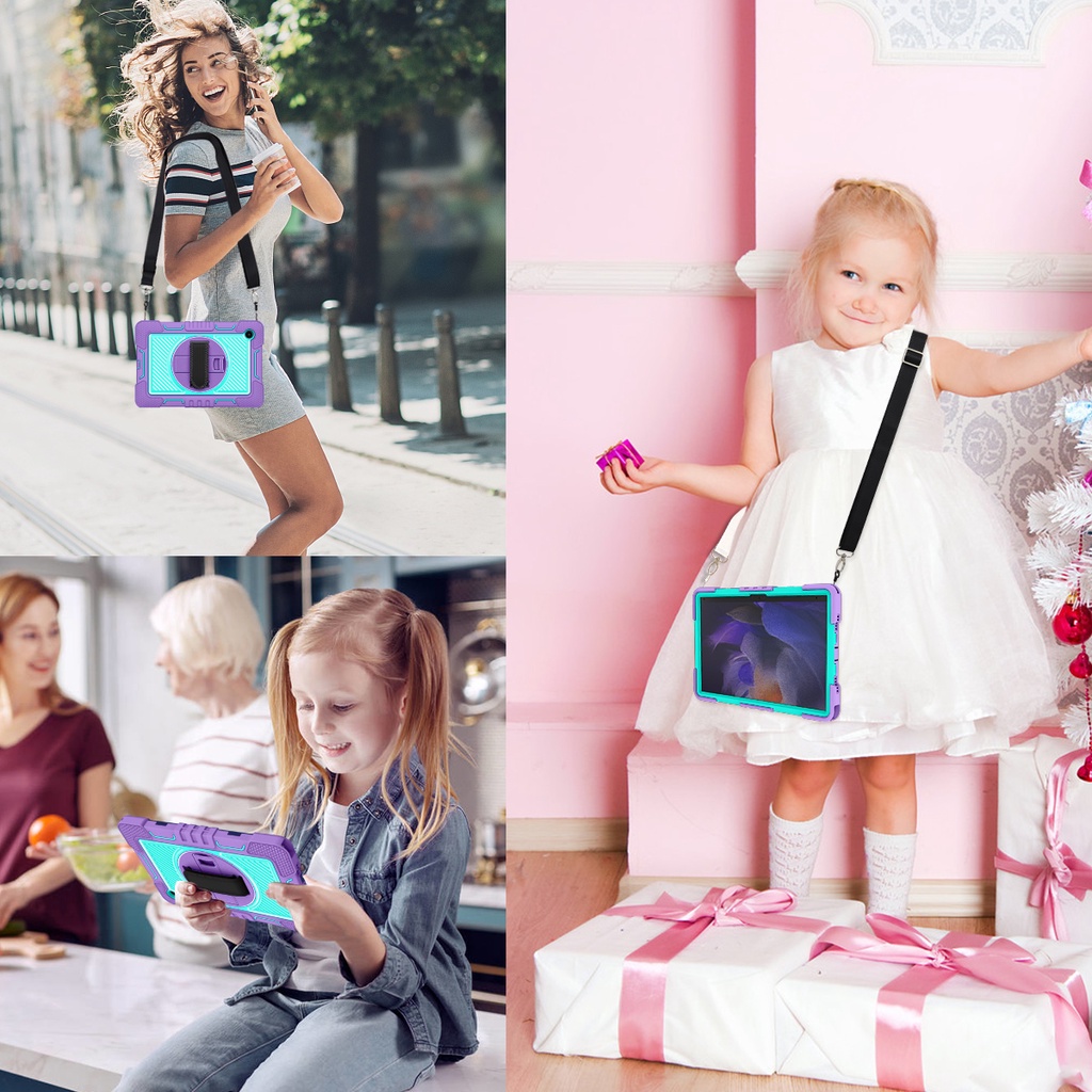 Ốp Lưng Giáp Cứng Có Chân Chống Cho Máy Tính Bảng Samsung Galaxy Tab A8 10.5 inch 2021 2022 SM-X200 SM-X205