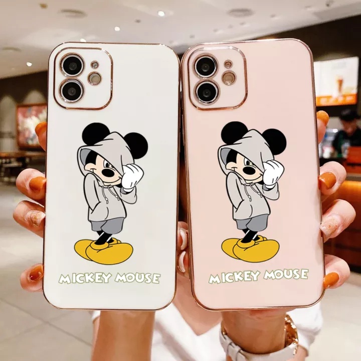 Ốp Điện Thoại Mềm Hình Chuột Mickey Mạ Chrome Cho Samsung A32 4G A52 4G A72 4G A21S A20S A02S