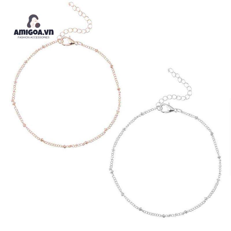 Lắc Chân Đính Hạt Đơn Giản Thời Trang Dành Cho Nữ