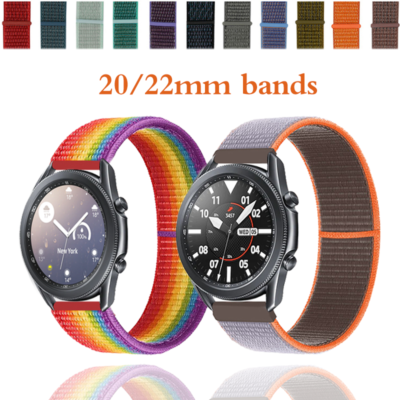 20mm 22mm Nylon strap for Samsung Galaxy watch 46mm 42mm Watch bracelet band for Samsung active 2/1 Huawei watch gt 2e strap